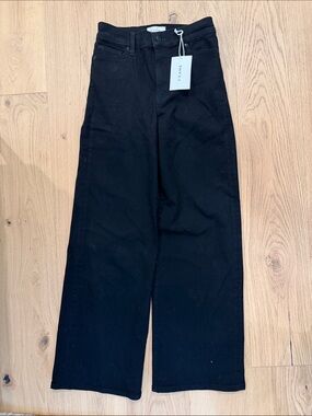FRAME Black Le Slim Palazzo Jeans